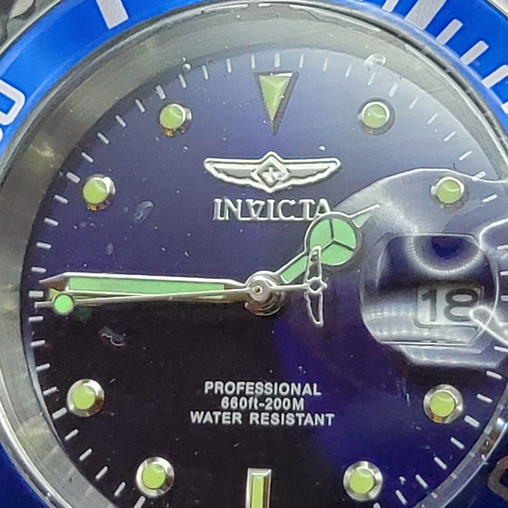 NEW 26971 Invicta Pro Diver Men's Quartz Watch - 40mm Blue Bezel Purple Dial - Picture 5 of 12